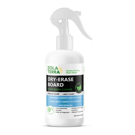 Super Simple ZolaTerra No Odor Dry Erase Board Cleaner, 8 oz. Trigger Bottle, 6 Bottles ZT-NBC-RTU-008OZ-06